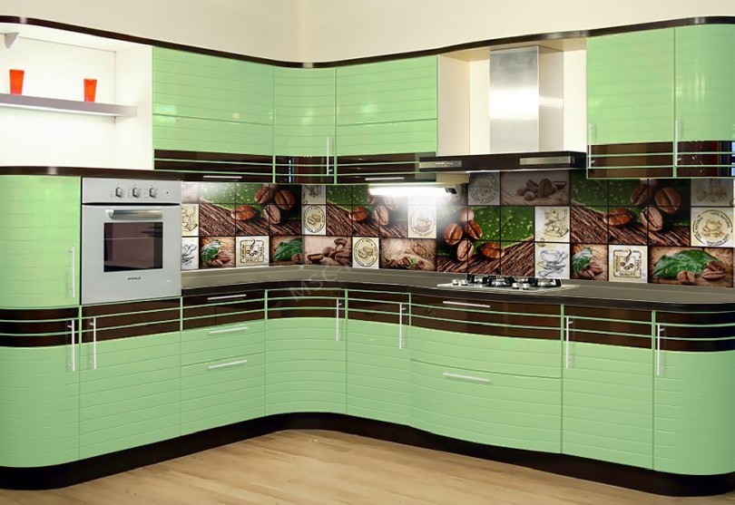 Фото Зеленая кухня New Line
