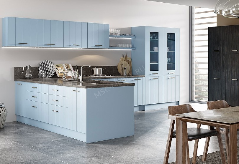 Фото Кухня «Bellini» в стиле кантри голубого цвета